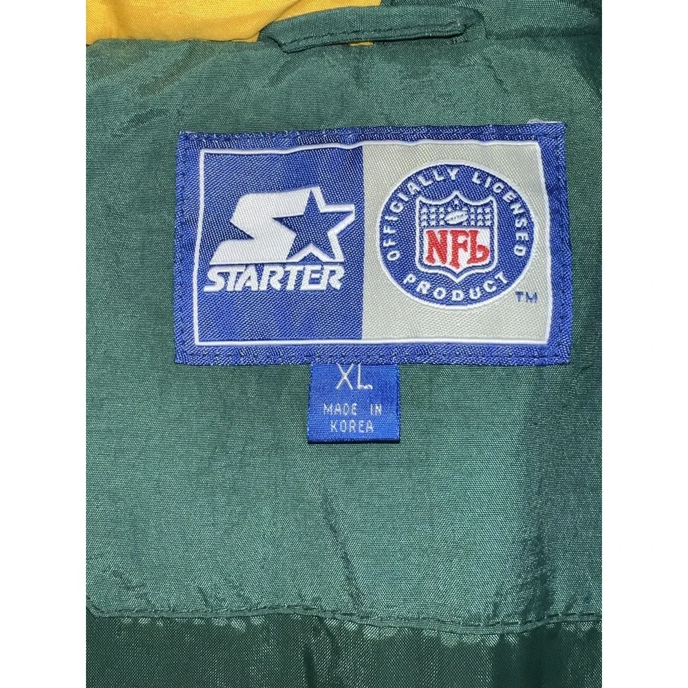 Vintage Green Bay Packers Jacket Mens XL Green NFL Football Starter Coat 90s